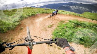 The perfect trail to start downhill mountain biking ✅  Vallée Blanche trail at 2 Alpes bike park [upl. by Hildick]