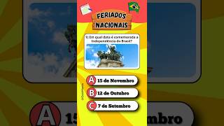 Feriados Nacionais quiz mundoquiz [upl. by Eolande]