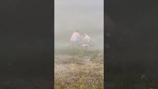 Tourons touching the geyser water👀🥴 yellowstone yellowstonenationalpark Tourons [upl. by Nitaj883]