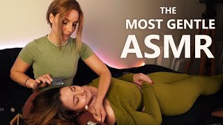 Real Person ASMR that Put an ASMRtist to SLEEP unintentionally  hair SCRATCHING hairline tracing [upl. by Lynnea]