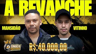 VITOR 🆚️ MANSIDAOC 40 MIL AO VIVO 23111sinucaaprendizdulokoaovivo [upl. by Aniez]