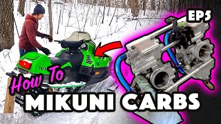 Mikuni TM38 Flat Slide Snowmobile Carb Setting amp Reed Inspection  Cheap Arctic Cat ZR600 [upl. by Neraa579]