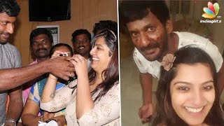 Vishal celebrate his birthday with Varalakshmi Sarathkumar  2016 [upl. by Meurer279]