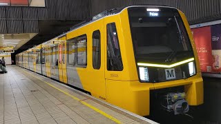 Tyne amp Wear Metro  New Metro Class 555005 passing Gateshead on test [upl. by Esilana]