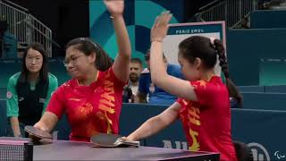 Paralympic Para Table Tennis WD10 Women’s Doubles Gold Medal paris2024 paralympics paratt [upl. by Amimej]