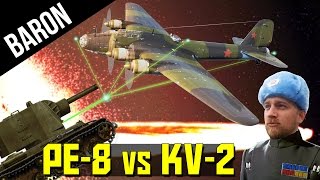 Pe8 Bombers w 5000kg Bombs vs KV2s Insanity War Thunder [upl. by Daigle]