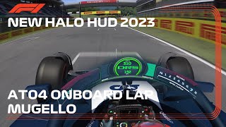 New Halo Hud F1 2023  Assetto Corsa AT04 Onboard Mugello [upl. by Akeirahs]