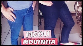 👖COMO TINGIR SUA CALÇA JEANS EM CASAFICOU NOVINHA [upl. by Onek]