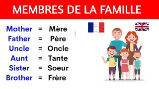 Membres De La Famille En Anglais Family Members In English [upl. by Aviva]