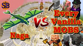 Naga Mowzies mobs vs Every Vanilla Mobs  Minecraft Mob Battle [upl. by Odlaumor157]