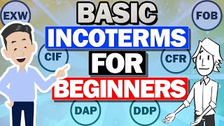 Explained about basic INCOTERMS for beginners EXWFOBCFRCIFDAPDDP [upl. by Sigismund]