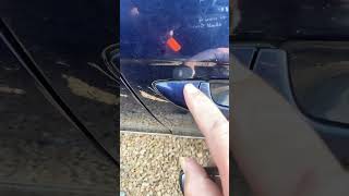 How to open door lock on 2009 VW Passat with dead battery Part One  Hidden door lock [upl. by Kcirrej]