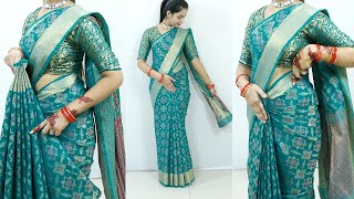 How to make saree perfect pleats for wedding  saree draping step by step for beginners [upl. by Illene]