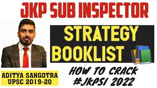 BOOKLIST amp STRATEGY TO QUALIFY JKP SUB INSPECTOR How to crack jkpsi exam tips by Aditya sangotra [upl. by Anoed700]