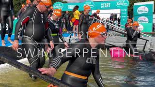 Swim Serpentine 2021  Open water swim event with 6000 swimmers [upl. by Orvil]