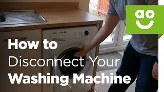 How to Disconnect Your Washing Machine  aocom [upl. by Blase149]