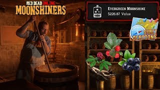 Evergreen Moonshine Recipe Locations Huckleberry Wintergreen Berry Ginseng RDR2 Red Dead 2 Online [upl. by Enelie695]