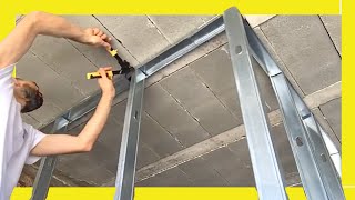 🔥 Drywall partition ▶︎ How to Build a metal framed wall 70mm profiles PLADUR [upl. by Keverian]