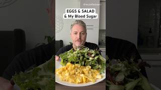 Scrambled eggs amp salad with homemade salad dressing glucose bloodsugar insulinresistant1 eggs￼ [upl. by Kirt]