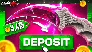 DEPOSITING MY KARAMBIT DOPPLER ON CSGOROLL HUGE BATTLES [upl. by Ioab]