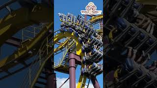 Batman Coaster Shadows of Arkham shorts Parque Warner Madrid 2024 achterbahn rollercoaster short [upl. by Elimaj]