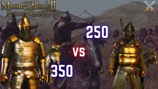 250 Kağan Muhafızı vs 350 Elit İmparatorluk Katafraktı Challenge  Mount amp Blade II Bannerlord [upl. by Fiorenza]