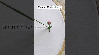 Flower Embroidery diy embroidery embroiderydesign embroiderytutorial embroiderystitches [upl. by Tenom426]