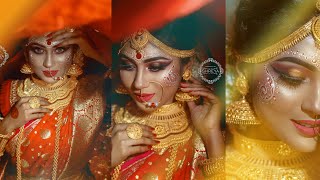 Indian Bengali Bridal Airbrush Makeover  Makeup Artist Shreya Rimi  LOukik Das Photography [upl. by Roque605]