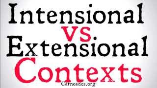 Intensional vs Extensional Contexts Philosophical Distinctions [upl. by Lesde]