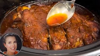 Super Easy CROCK POT RIBS  Fall Off The Bone BBQ Ribs Recipe [upl. by Kola627]