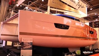 2016 Fountaine Pajot Lucia 40 Catamaran  Deck Interior Walkaround  2015 Salon Nautique de Paris [upl. by Halie]