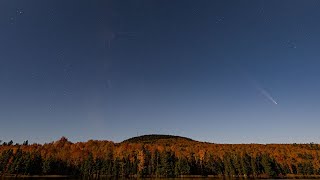 A Moonlit Fall Comet  Blue Hill ME  Timelapse [upl. by Sugar]