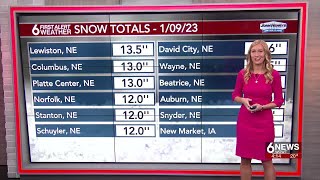 Snow totals around the Omaha metro [upl. by Nirrad]