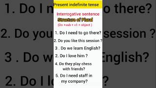 Learn present ka plural interrogative sentence shorts  videopractice english [upl. by Ennahtur]