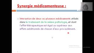 MODULE PHARMACIE COURS N°6 SYNERGIE amp ANTAGONISME [upl. by Sarene8]