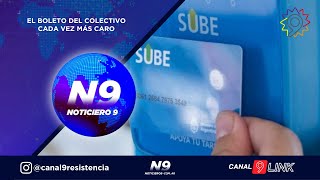 EL BOLETO DEL COLECTIVO CADA VEZ MÁS CARO  NOTICIERO 9 [upl. by Hsivat]