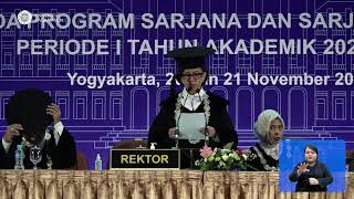 21 Nov 2024  Wisuda Program Sarjana amp Sarjana Terapan Periode I Tahun Akademik 20242025 [upl. by Ibot]