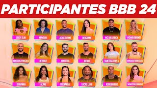 LISTA COMPLETA DOS PARTICIPANTES DO BBB 24 JÁ CONFIRMADOS PELA GLOBO AO VIVO [upl. by Kelila]