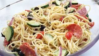 How to Make Italian Spaghetti Pasta Salad [upl. by Allesig943]