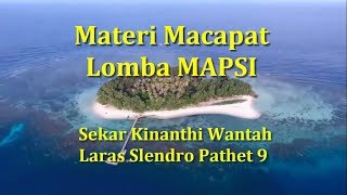 4 Macapat Mapsi  Kinanthi Wantah Audio Not amp Lirik Voc  Pariyah [upl. by Seitz]