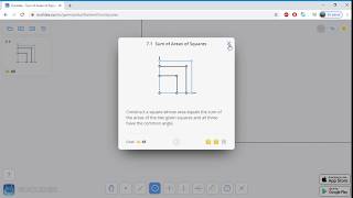 71 Euclidea  Sum of Areas of Squares  3L 6E [upl. by Aenneea]