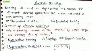 UEP Lecture 8  Electric Braking [upl. by Kcerred773]