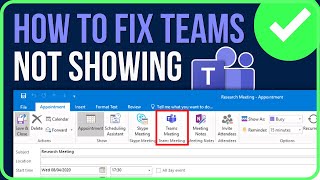 FIXED MICROSOFT TEAMS NOT SHOWING IN OUTLOOK 2024  Fix Teams Meeting Option Not Showing [upl. by Mailliwnhoj]