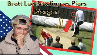 American Reacts to Brett Lee Bowling vs Piers Morgan [upl. by Malet]