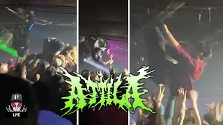 ATTILA Crazy Fans Hanging From The Rafters 🤘 Rage Fest 2022 [upl. by Einafets334]