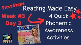 4 Fast Phonemic Awareness Activities Week 3 Day 3 happyplacetogrow [upl. by Nodal]