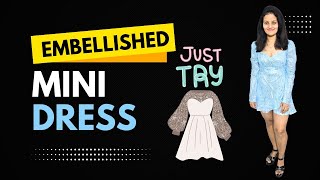 Embellished Long Sleeve Mini Dress  Summer Mini Dress Haul  Cocktail Party Dress Haul [upl. by Helbonia28]