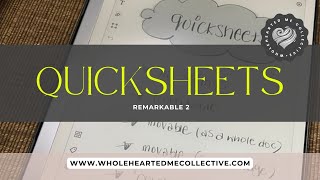 reMarkable 2 Review of Quicksheets 2024 [upl. by Westfahl]