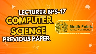 Lecturer Computer Science  Solved Previous Paper SPSC 2005  Education Department spsc lecturer [upl. by Coretta]