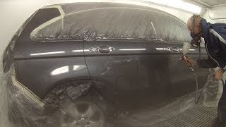 How to Spray Paint a Car Basecoat Clear Coat [upl. by Koal781]